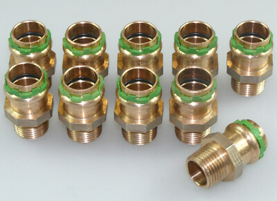 10 x SEPPELFRICKE VSH SUDO ÜBERGANGSSTÜCK 15 MM x 1/2'' AG ÜBERGANG PRESSFITTING