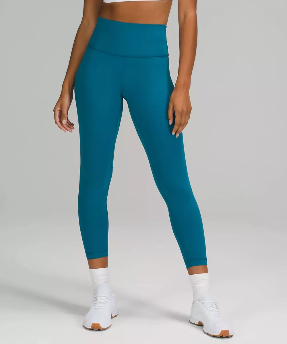 Lululemon Women Wunder Train High Rise Tight 25” Sz 20 Pant CPRI capri  turquoise