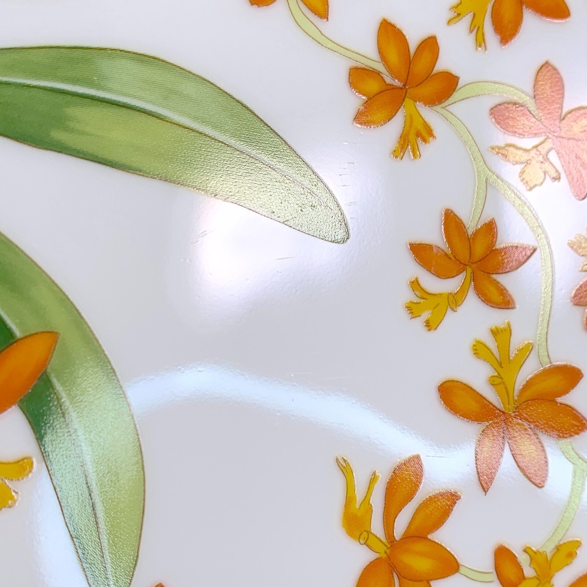 新品未使用　エルメス 大皿Jardin des Orchidees No 1 Hermes Presentation Large Plate Jardin des Orchidees No 1