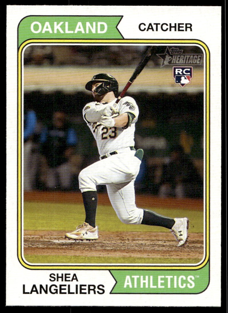 2023 Topps Heritage Shea Langeliers Rookie G391 Oakland Athletics #190