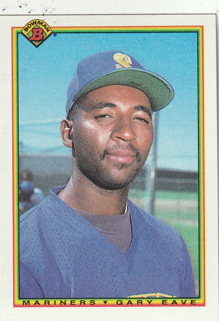 FREE SHIPPING-MINT-1990 Bowman Gary Eave #471 MARINERS PLUS BONUS CARDS