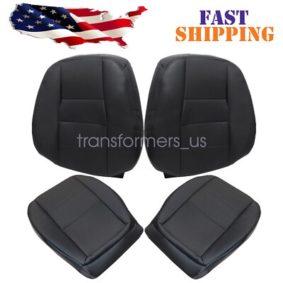 For 2008-14 Mercedes Benz C250 C350 Driver Passenger Bottom Top Seat Cover Black
