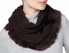 New Womens INC  International Concepts Fringe Infinity Scarf One Size Black