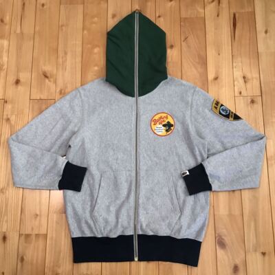 BAPE ASNKA general logo Full zip hoodie Gray A Bathing Ape Size S
