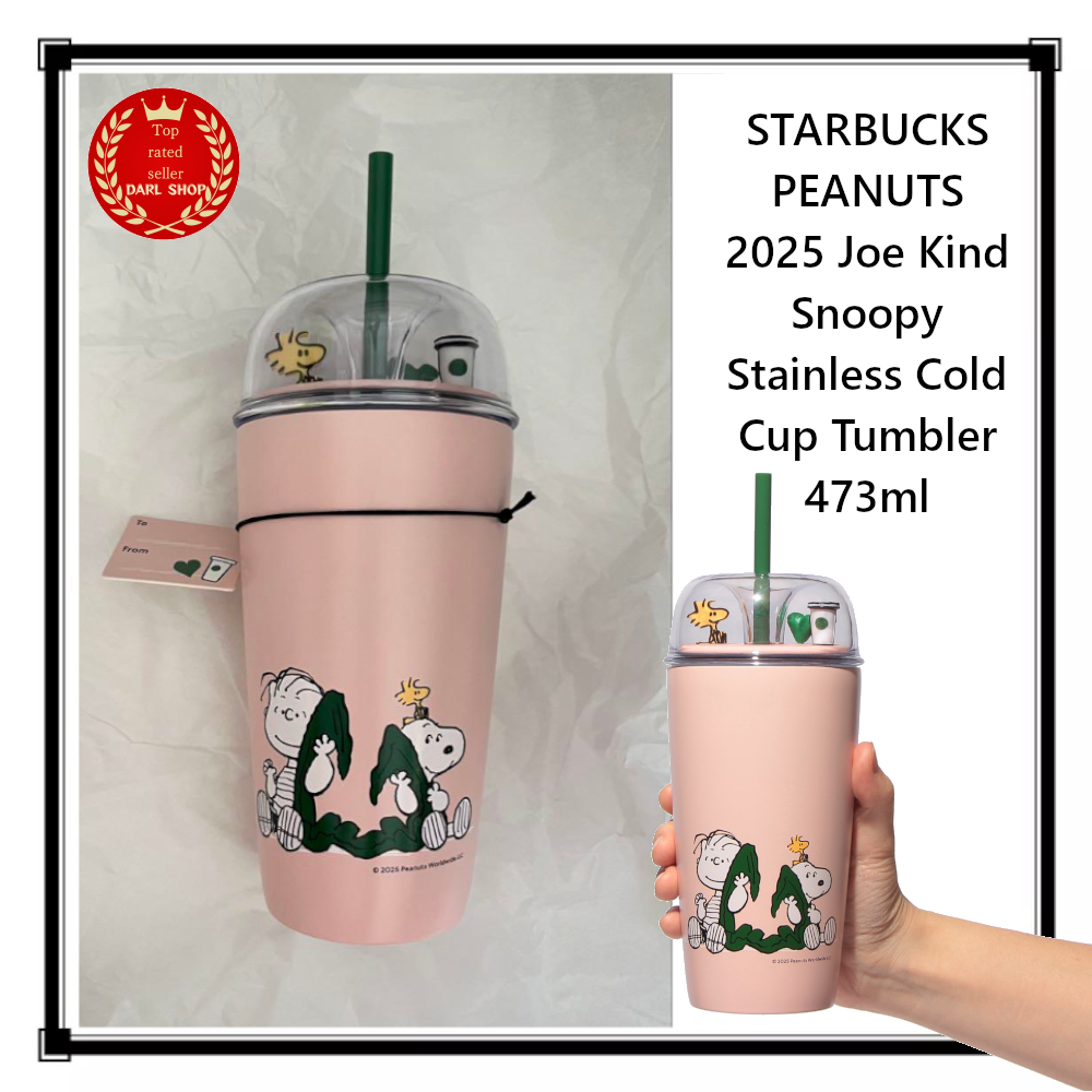 STARBUCKS PEANUTS 2025 Joe Kind Snoopy Stainless Cold Cup Tumbler
