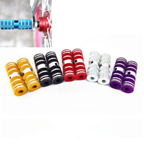 2pcs Cycling BMX Bike Bicycle Cylinder Aluminum Alloy 3/8" Axle Foot Pegs TO - Photo 1 sur 13