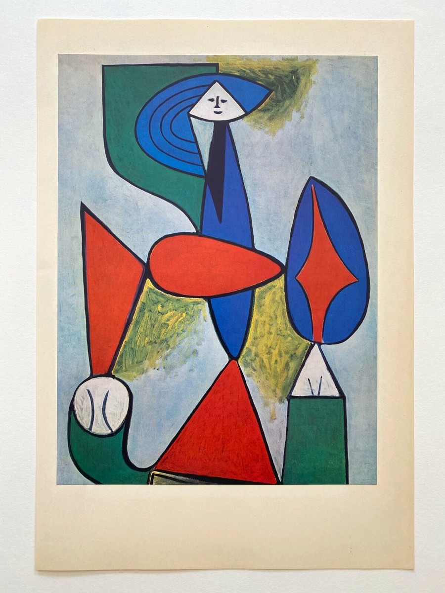 PABLO PICASSO RARE VINTAGE 1955 MODERNIST LITHOGRAPH PRINT