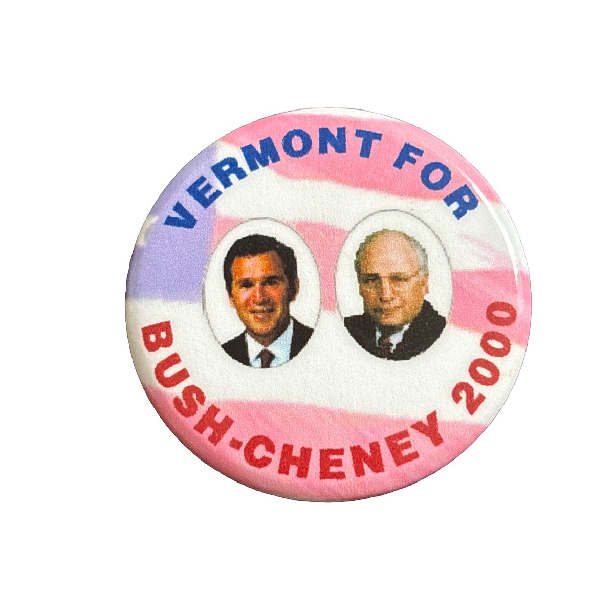 2000 George W. Bush for President Vermont Pin 50 State 1.75