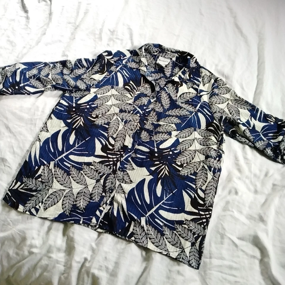 BON WORTH Mujer Talla Mediana Tropical Floral Manga 3/4  Foto 3 de 4