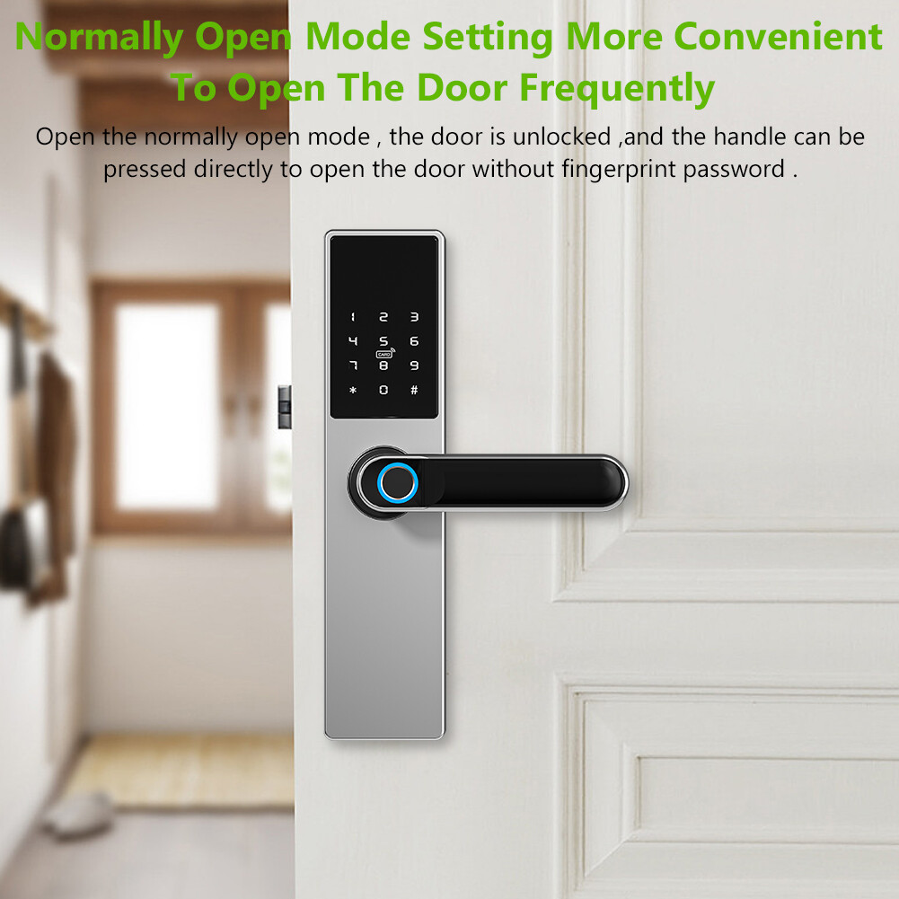 Tuya APP Control Door Lock Wifi Electronic Door Lock for Home Office (Silver) eBay