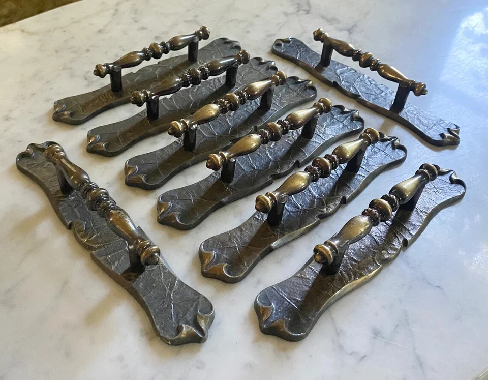 8 #177 Carriage House Amerock Gabinete Tirador Manijas con Placas Traseras de 7 1/4 pulgadas  Foto 2 de 4