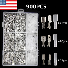 900PCS Assorted Spade Male Female Crimp Terminals Electrical Wire Connectors Kit