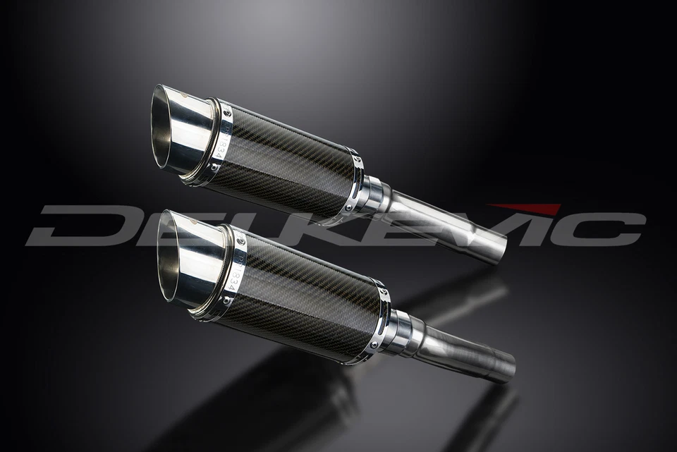 Kit silenciador escape carbono redondo 8" Ducati Monster 620 2002-06 Delkevic Slip On Foto 3 de 4