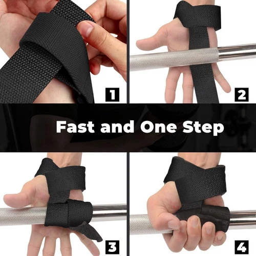 Lifting Straps, Weightlifting Straps, Deadlift Straps with Padded Neoprene for - Picture 3 of 7