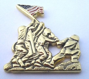 U.S. MARINES IWO JIMA (1-1/4") Military Hat Pin 14519 HO