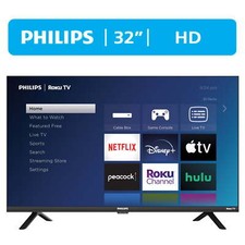 32" Class HD 720P Smart Roku Borderless LED TV 32PFL6452/F7  New 