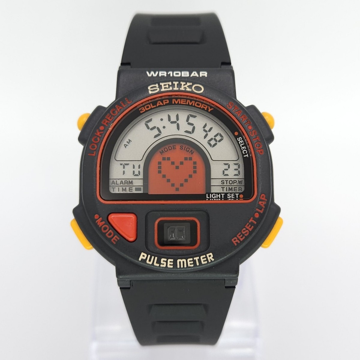 時計 SEIKO SEIKO ALARM CHRONO PULSE METER SEIKO Pulsemeter S229-5001 Alarm Chronograph Watch USED NOT