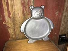 Vtg USA Childrens Teddy Bear Dinner Plate Kids Dish Baby Tray 9".......j