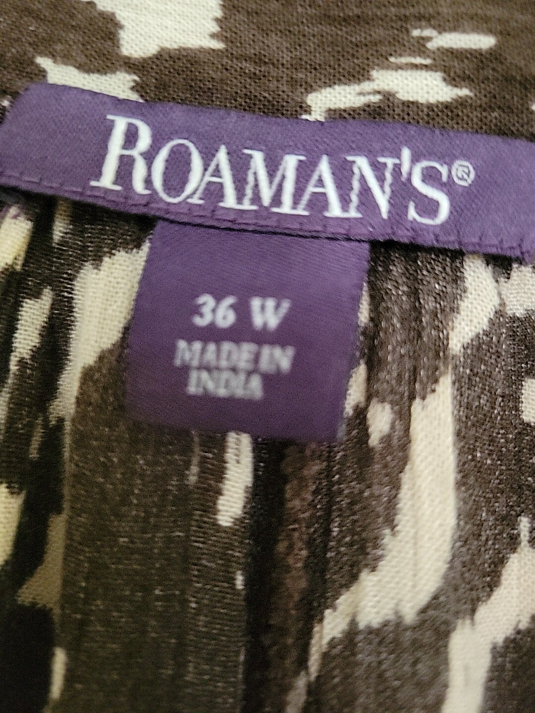 ROAMAN'S plus size 36W Button Down Front Leopard … - image 4