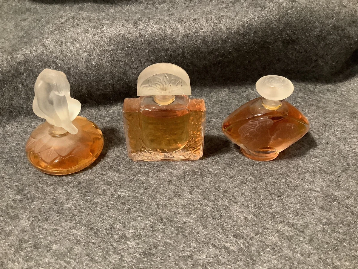 Vintage Ladies Lalique Miniature Perfume Bottles (3) - NWOB