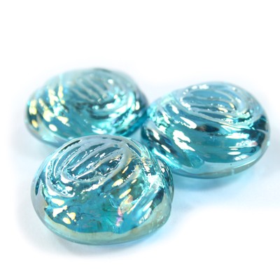 Motivnuggets Shine Rose Hellblau 1 Stück DIY Glasnuggets Muggelstein Mosaik Mand