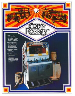 Cops N Robbers Atari Video Arcade Flyer / Brochure / Ad