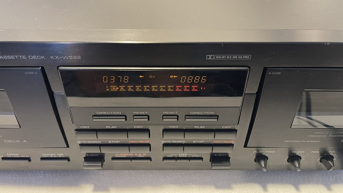 YAMAHA KX-W592 カセットデッキ Tested!! Yamaha KX-W592 Dual Cassette Deck | eBay