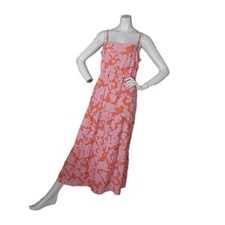 NEW Social Standard by Sanctuary Women's L Pink Orange Maxi Tiered Floral Dress