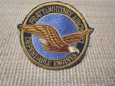 VINTAGE PRATT & WHITNEY AIRCRAFT DEPENDABLE ENGINES PATCH NEVER USED