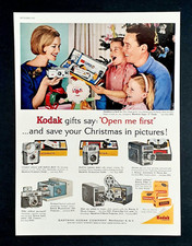 Kodak brownie movie camera ad vintage 1962 family Christmas gift advertisement