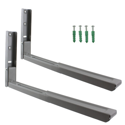Mikrowelle Wandhalterung Halter Grau Ausziehbare Arme Silber UNIVERSAL x2