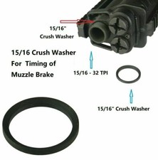 HOT 15/16 Inch Steel Crush Washer for Timing of 15/16x32 TPI Muzzle Brake