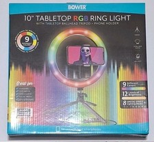 Bower 10" RGB LED Ring Light with Tripod, Remote, Special Lighting Modes