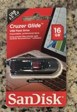 SANDISK CRUZER GLIDE 16GB USB FLASH DRIVE MEMORY STICK THUMB STORAGE 16 GB New