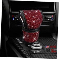 Bling Auto Gear Shift Knob Cover - Car Shifter Cover - Sparkly Crystal Red