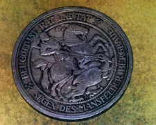 3 Reichs Mark 1915 a Mansfeld er Bergbau Preussen 16,6 g starke Gebrauchsspuren