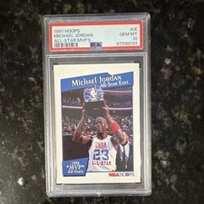 NBA Hoops Michael Jordan All-Star MVPs 1991 & 1988 PSA Authenticated Card Lot