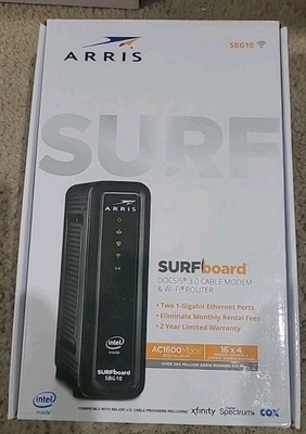 ARRIS SURFboard SBG10, DOCSIS 3.0 16 x 4 Gigabit Cable Modem & AC1600