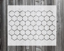 Honeycomb Pattern Stencil: Food Safe Mylar - Reusable Painting Template 2424