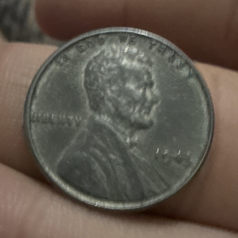 1943 Lincoln Wheat Small Cent Steel Business Strike Philadelphia KM#132