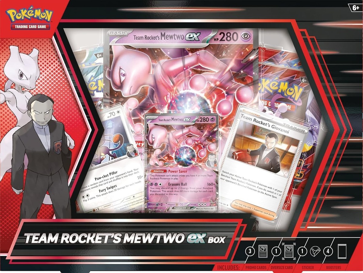 [美品]Team Rocket Mewtwo EX Pokemon Team Rocket's Mewtwo ex Box - BRAND NEW IN HAND FREE