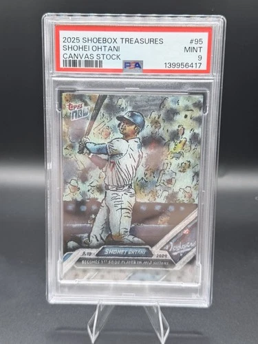 2025 Topps Shoebox Treasures Shohei Ohtani Canvas PSA 9 Mint #95 Dodgers 50/50