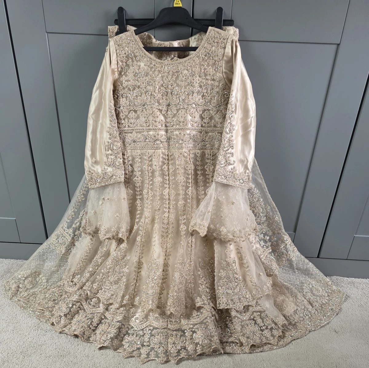 slim fit dress slacks Bridal Lehnga Dress Online in champagne color Embellished – BridalLehenga