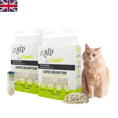 5-in-1 Spülbares Tofu Katzenstreu, Geruchskontrolle & schnelles Verklumpen, 12L x 2er Pack