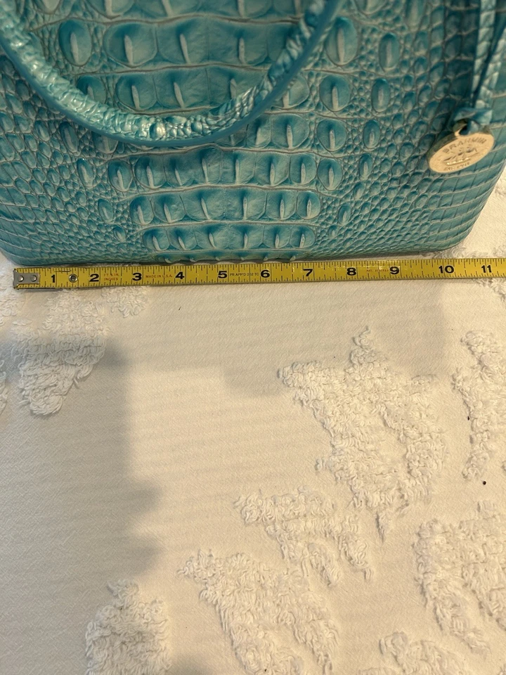 NUEVO CON ETIQUETAS Cartera Brahmin Duxbury Azul Polvoriento Melbourne Cuero Genuino Cartera a Juego Foto 3 de 4