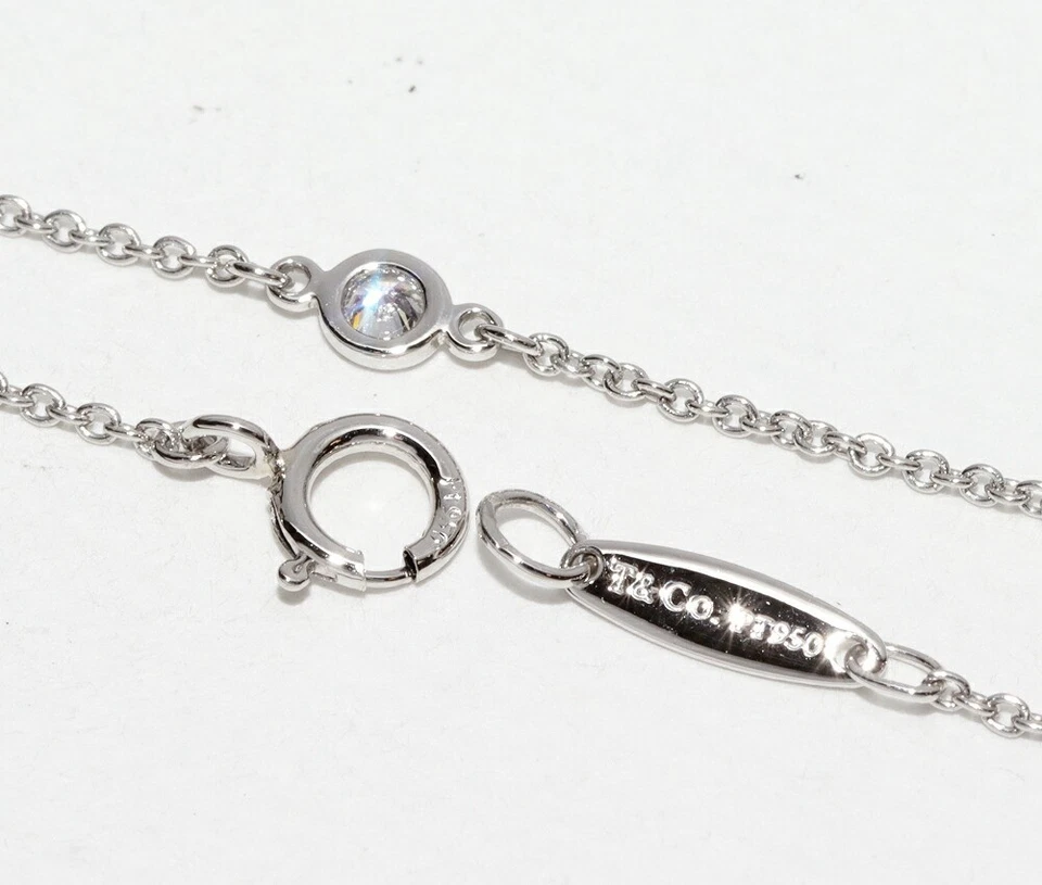 Tiffany Elsa Peretti By the Yard Bracelet 3P Diamant Pt950 Platinum - Bild 4 von 4