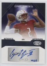 2023 Sage Aspire Silver /25 Cephus Johnson #ASP-CJ Auto 6o3