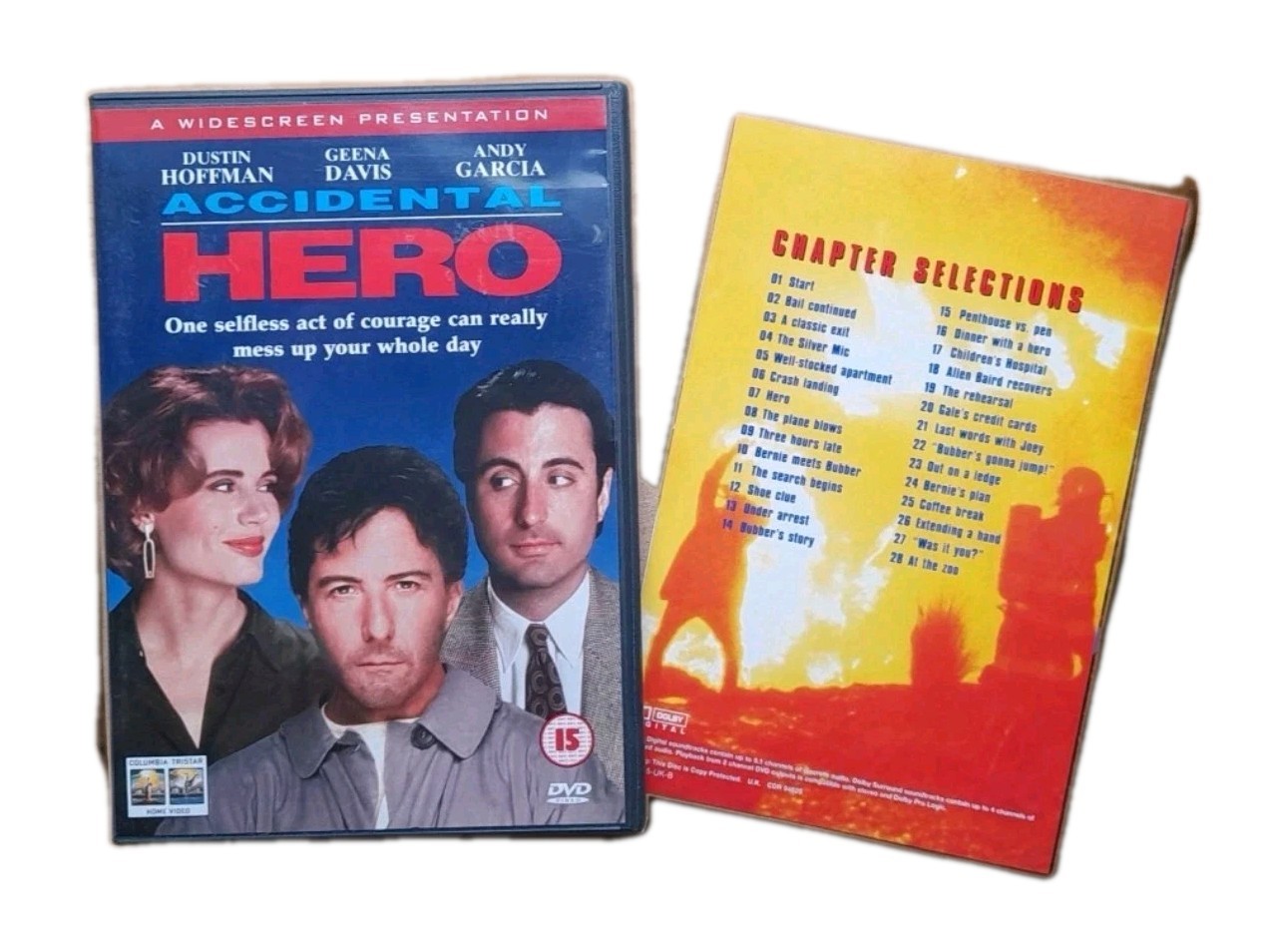 Accidental Hero DVD Dustin Hoffman, Geena Davis 1992 Comedy Thriller Movie
