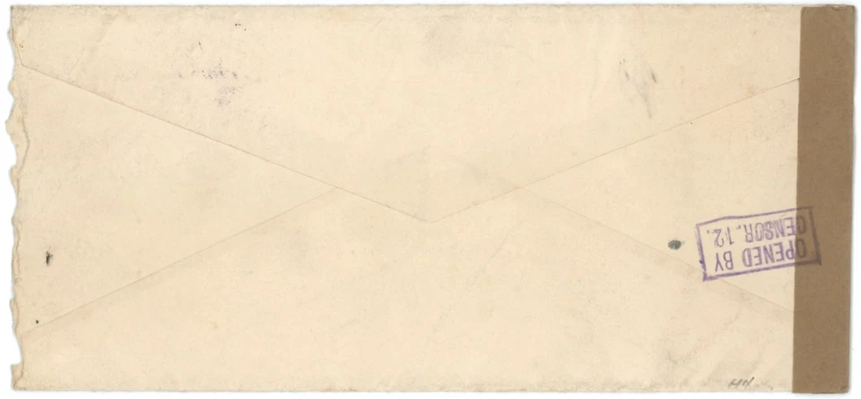 Thailand, WWII, 1941 Cover w/King 2s (2), 3s (2) & 10s, TRANG cds, Penang Censor - Image 2 of 2