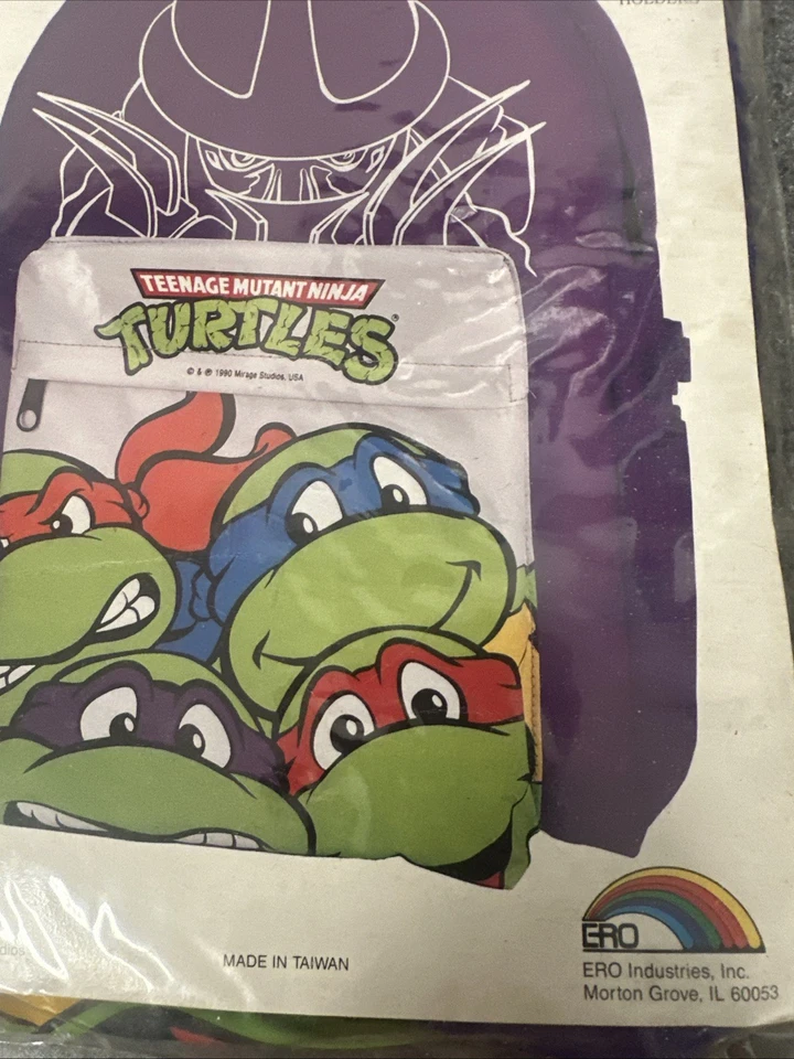 Mochila de colección Teenage Mutant Ninja Turtles 1989 Mirage NUEVA EN PAQUETE RARA Foto 3 de 4